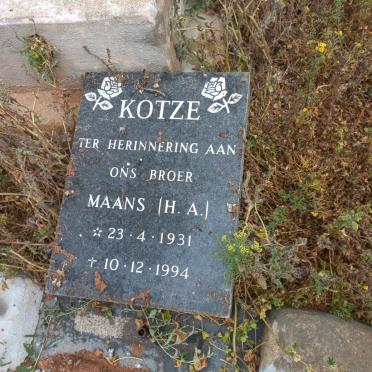 KOTZE H.A. 1931-1994