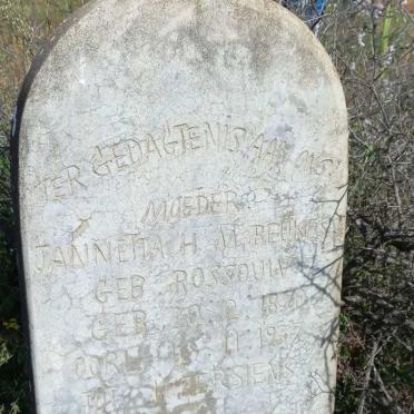 BEUKES Jannetta H.M. nee ROSSOUW 1870-1937