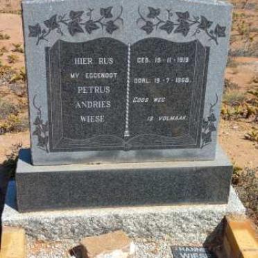 WIESE Petrus Andries 1919-1968