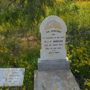 HANEKOM W.J.K. 1875-1945
