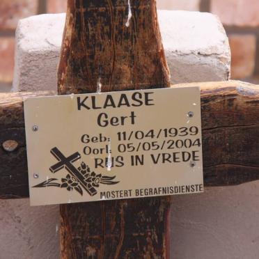 KLAASE Gert 1939-2004