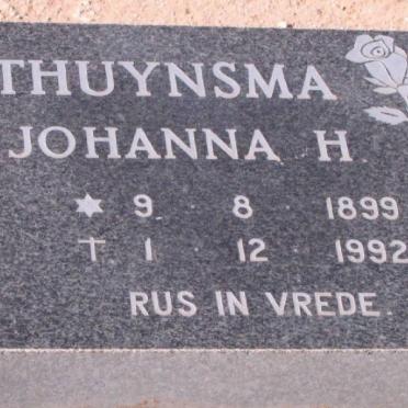 THUYNSMA Johanna H. 1899-1992