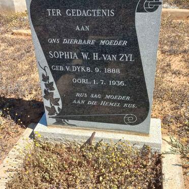 ZYL Sophia W.H., van 1888-1936