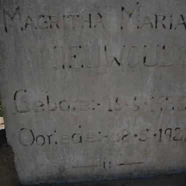 NIEUWOUDT Magritha Maria 1920-1921