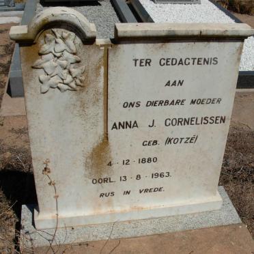 CORNELISSEN Anna J. nee KOTSé 1880-1963