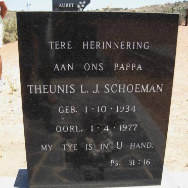 SCHOEMAN Theunis L.J. 1934-1977