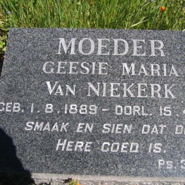 NIEKERK Geesie Maria, van 1889-1971
