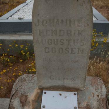 GOOSEN Johannes Hendrik Augustus 1850-193?