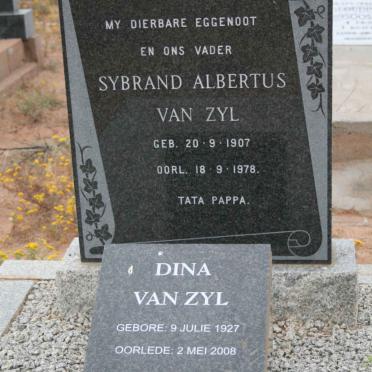 ZYL Sybrand Albertus, van 1907-1978 :: ZYL Dina, van 1927-2008