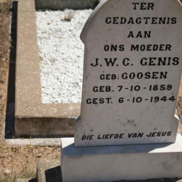 GENIS J.W.C. nee GOOSEN 1859-1944