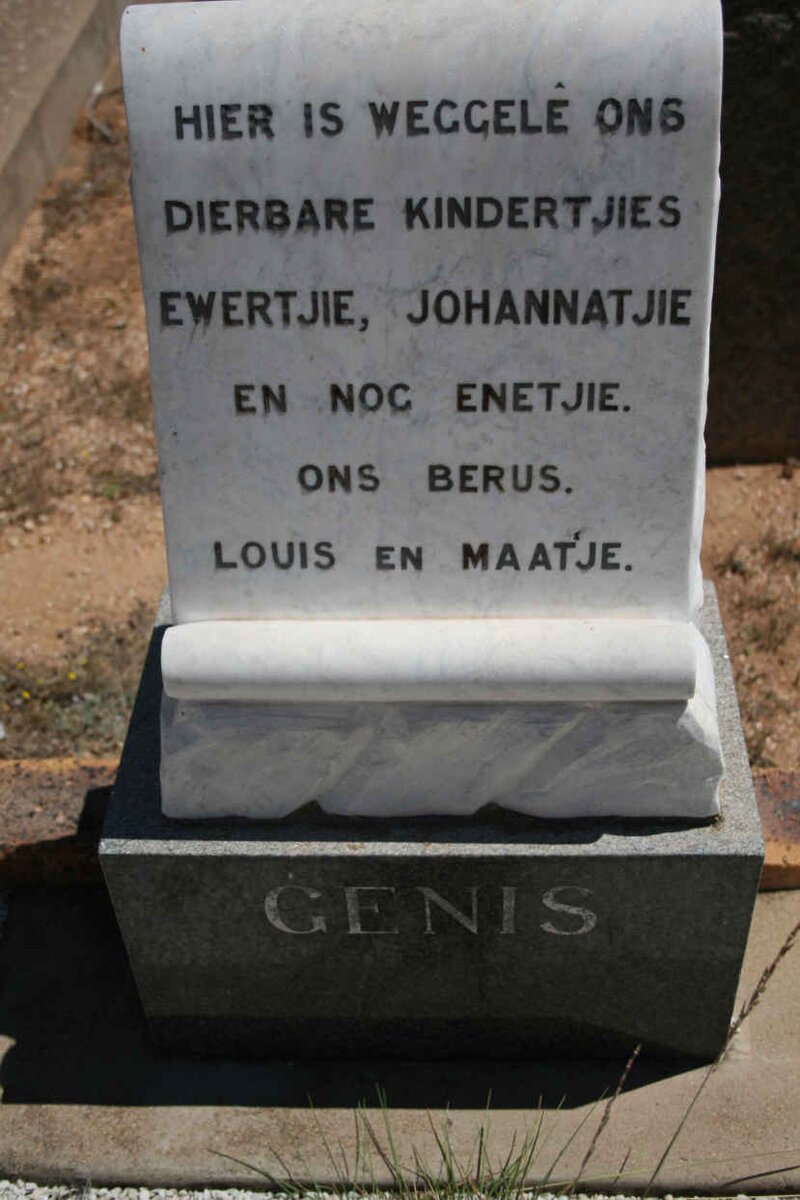 GENIS Ewertjie :: GENIS Johannatjie :: GENIS child