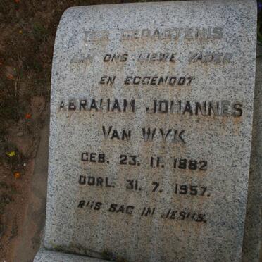 WYK Abraham Johannes, van 1882-1957