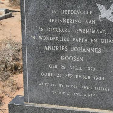 GOOSEN Andries Johannes 1923-1988