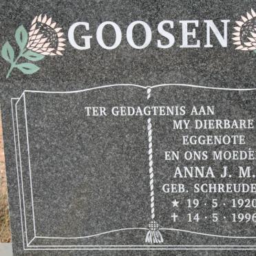 GOOSEN Anna J.M. 1920-1996