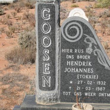 GOOSEN Hendrik Johannes 1932-1987