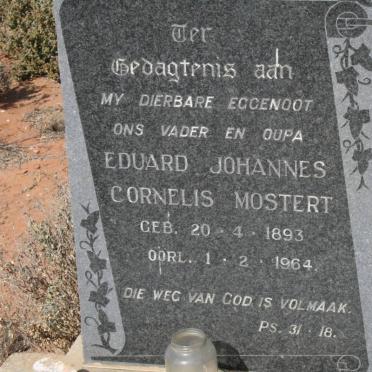 MOSTERT Eduard Johannes Cornelis 1893-1964