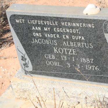 KOTZE Jacobus Albertus 1887-1976