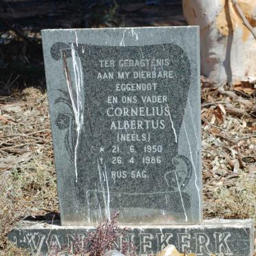 NIEKERK Cornelius Albertus, van 1950-1986