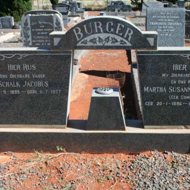 BURGER Schalk Jacobus 1895-1977 &amp; Martha Susanna Christina COMBRINK 1896-1971