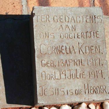 KOEN Cornelia 1917-1919