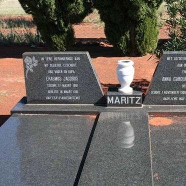 MARITZ Erasmus Jacobus  1901-1981 &amp;  Anna Carolina Petronella NEL 1906-1986