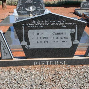 PIETERSE Louis 1889-1973 &amp; Chrissie 1900-1982