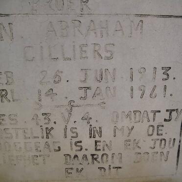 CILLIERS Jan Abraham 1913-1961