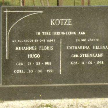 KOTZE Johannes Floris Hugo 1918-1991 &amp; Catherina Helena STEENKAMP 1938-