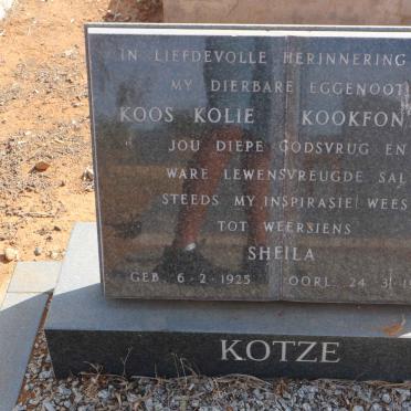 KOTZE Koos Kolie Kookfontein 1925-1989