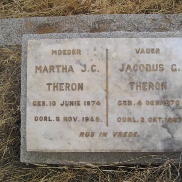 THERON Jacobus G. 1870-1967 &amp; Martha J.C. 1874-1945