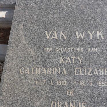 WYK Jacobus Willem van Oranje, van 1918-2005 &amp; Catharina Elizabeth 1910-1993