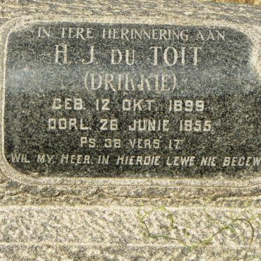 TOIT H.J., du 1899-1955