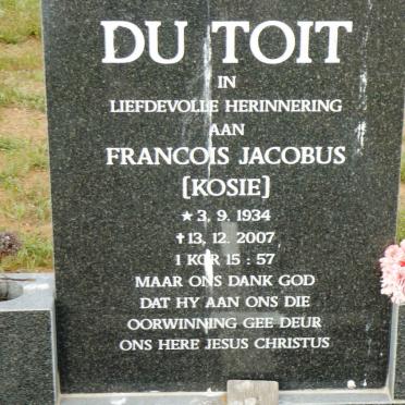 TOIT Francois Jacobus, du 1934-2007