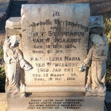 WYNGAARDT Gert Stephanus, van 1854-1929 &amp; Magdalena Maria JANSEN 1858-1930
