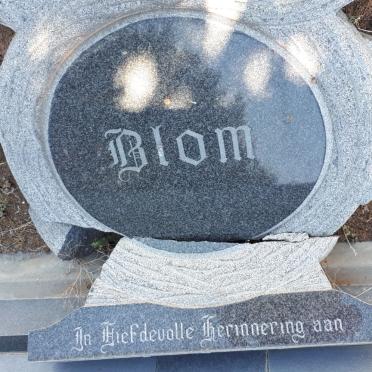 BLOM Theunis Gert Johannes 1924-1980 &amp; Elizabeth Margaretha 1924-