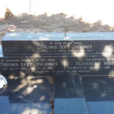 BLOM Theunis Gert Johannes 1924-1980 &amp; Elizabeth Margaretha 1924-