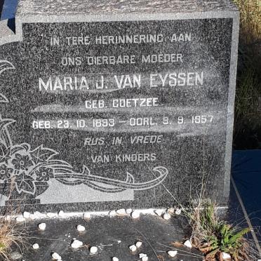 EYSSEN Maria J., van nee COETZEE 1893-1957
