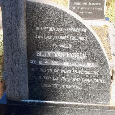 EYSSEN Billy, van 1929-1959