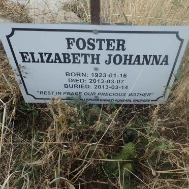 FOSTER Elizabeth Johanna 1923-2013