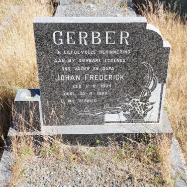 GERBER Johan Frederick 1904-1983