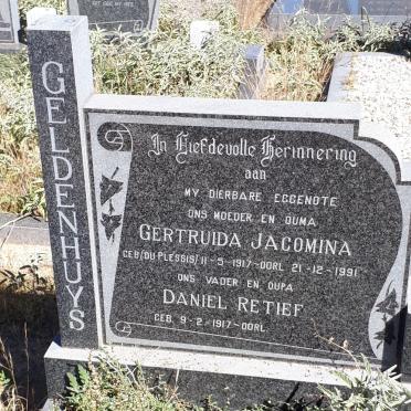 GELDENHUYS Daniel Retief 1917- &amp; Gertruida Jacomina DU PLESSIS 1917-1991