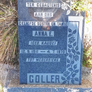 GOLLER Anna E. nee NAUDÉ 1911-1970