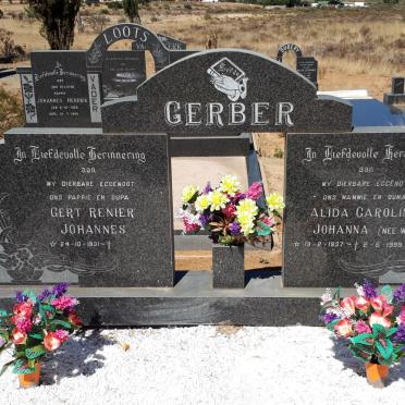 GERBER Gert Renier Johannes 1931- &amp;  Alida Carolina Johanna WIESE 1937-1999