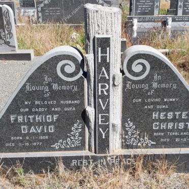HARVEY Frithiof David 1906-1977 &amp; Hester Christina TERBLANCHE 1912-1986