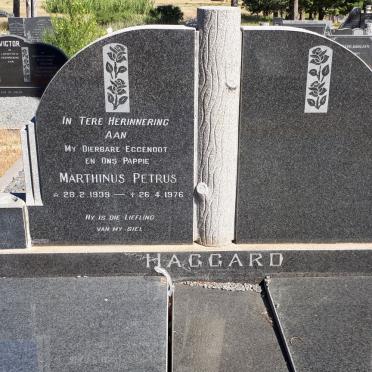 HAGGARD Marthinus Petrus 1939-1976
