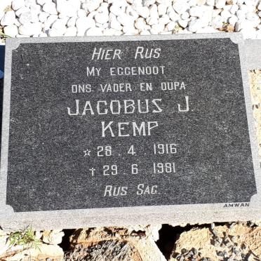 KEMP Jacobus J. 1916-1981