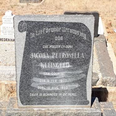 KLEINGELD Jacoba Petronella nee COERTSE 1877-1950