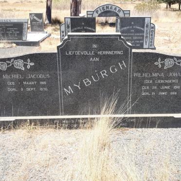 MYBURGH Michiel Jacobus 1915-1970 &amp; Wilhelmina Johanna LIEBENBERG 1916-1986