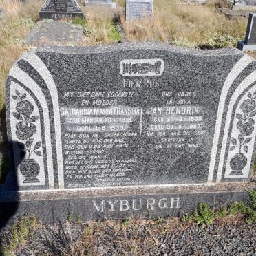 MYBURGH Jan Hendrik 1905-1987 &amp; Catharina Maria Fransina JANSEN 1913-1958