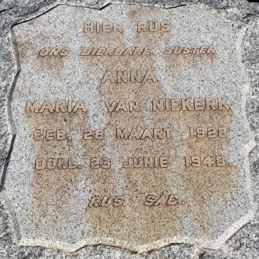 NIEKERK Anna Maria, van 1928-1948